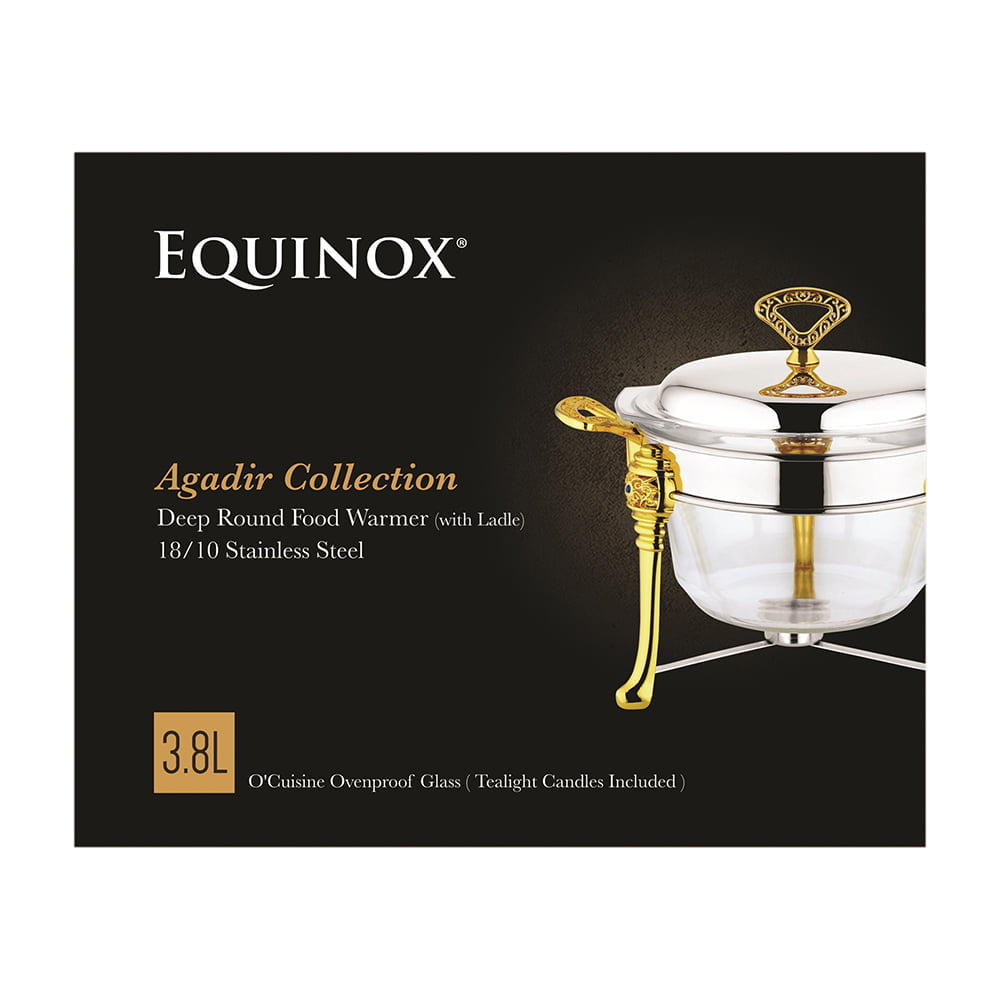 Equinox Stainless Steel Deep Round Food Warmer 3.8L - Image 4