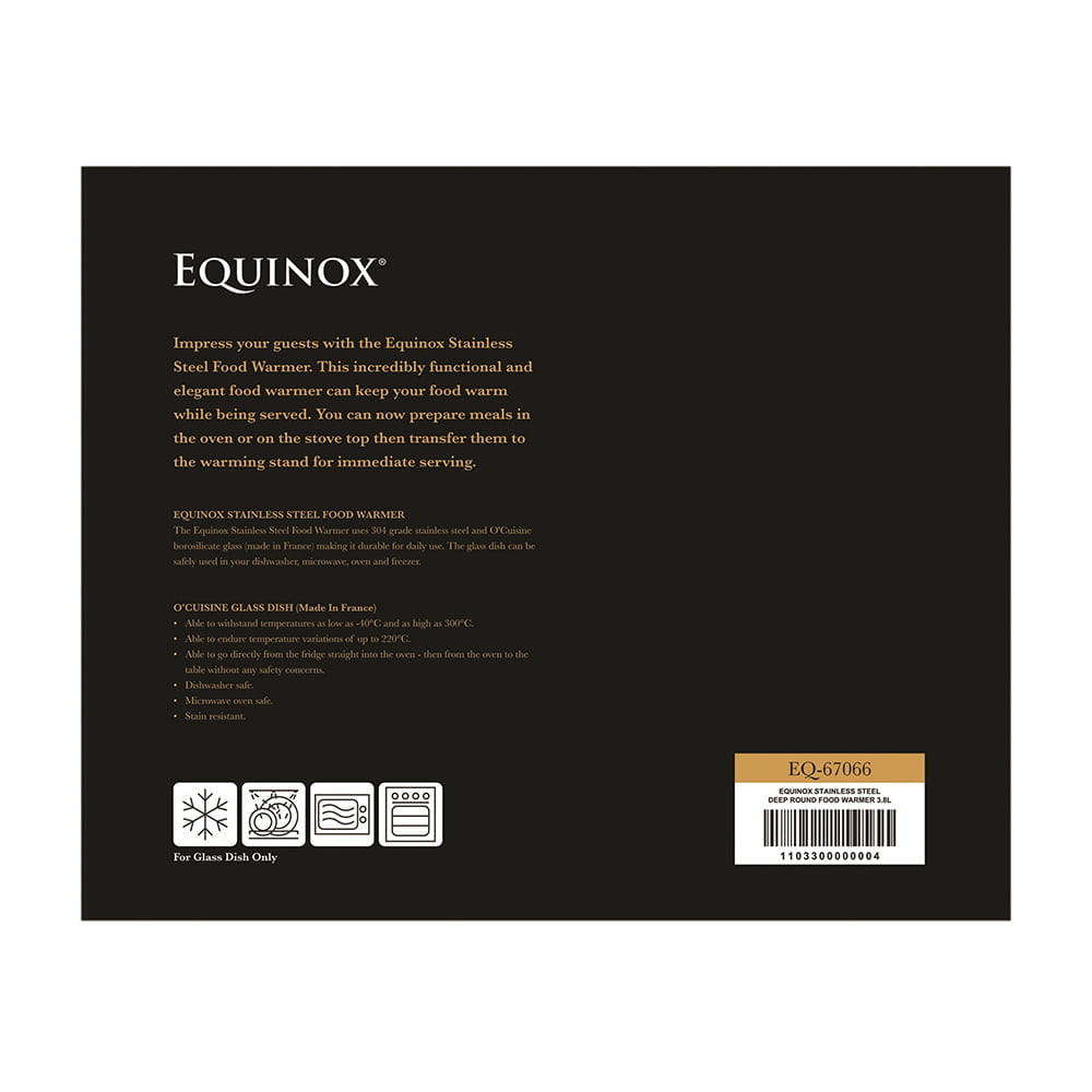 Equinox Stainless Steel Deep Round Food Warmer 3.8L - Image 5