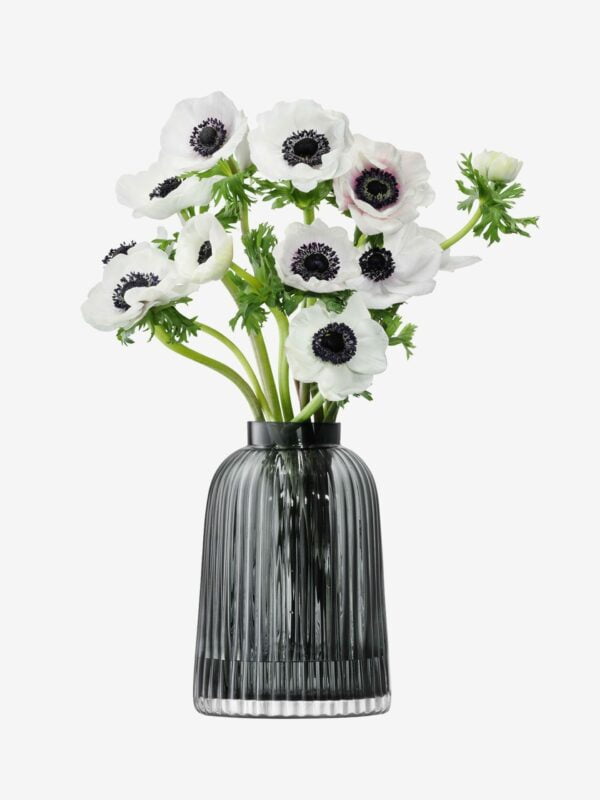 LSA Pleat Vase H20Cm Grey - Image 2