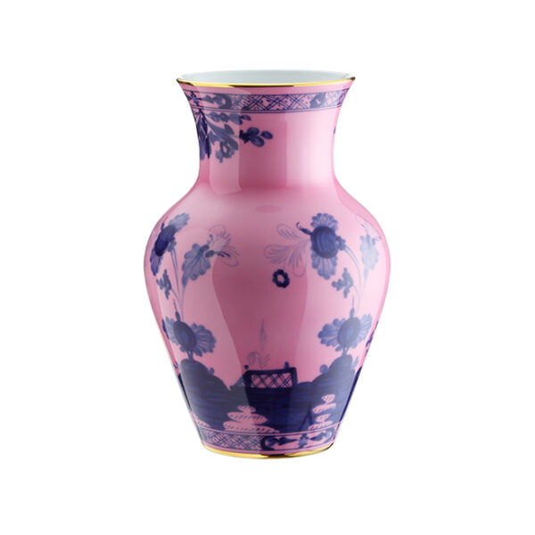 Ginori Ming Vase Cm 25-Oriente Ita. Azalea (Pink)
