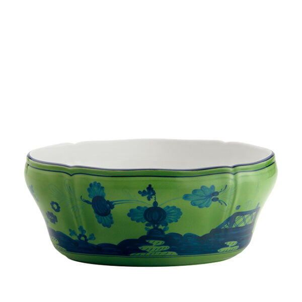 Ginori Oval Salad Bowl Cm 25-Oriente Ita. Malachite (Green)