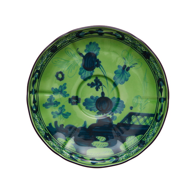 Ginori Tea Saucer Cm 15-Oriente Ita. Malachite (Green)