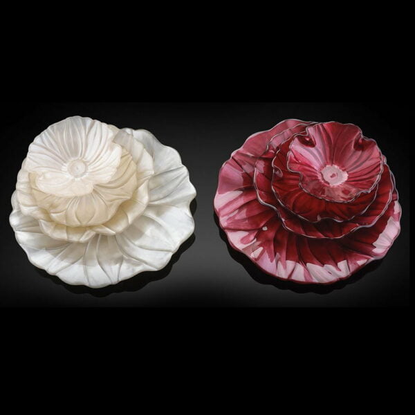 IVV Magnolia Plate Pearly Red Decoration - Image 3