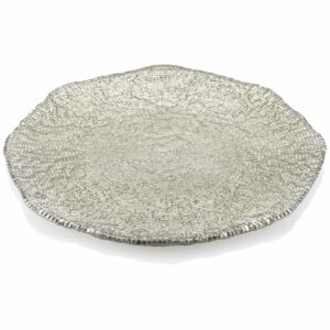 Diamante Platter 37Cm - Beige/Chrome Decoration (5534.4)