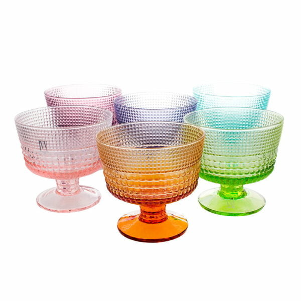 IVV Speedy Set 6 Ind. Footed Bowls Cm.11.2 Assorted Colors - Image 2