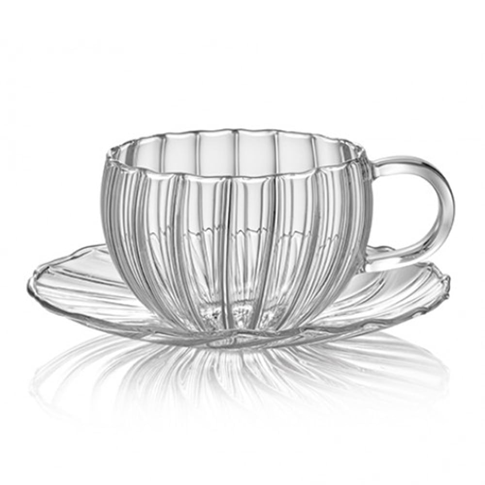 IVV Coffee & Tea Set2 Tea Cup With Saucer-Optic Clear