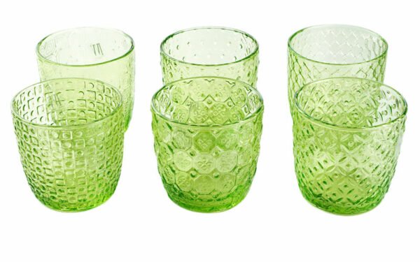 SIXTIES SET 6 TUMBLER-ACID GREEN