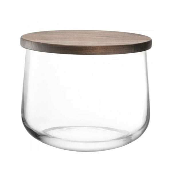 LSA City Bowl & Walnut Lid Ø22Cm Clear
