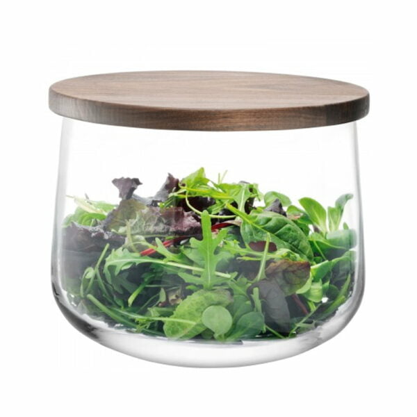 LSA City Bowl & Walnut Lid Ø22Cm Clear - Image 3