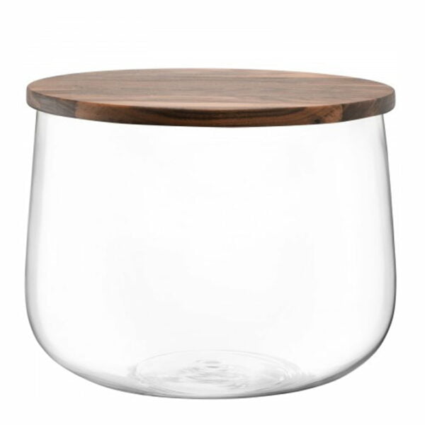LSA City Bowl & Walnut Lid Ø32Cm Clear