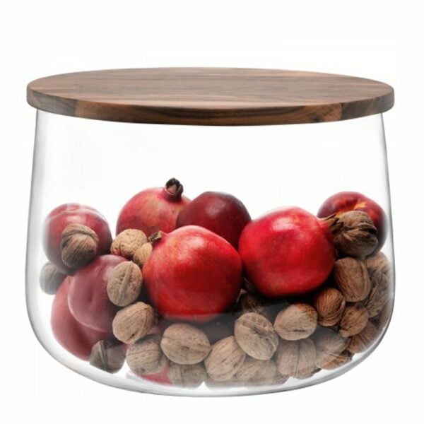 LSA City Bowl & Walnut Lid Ø32Cm Clear - Image 3