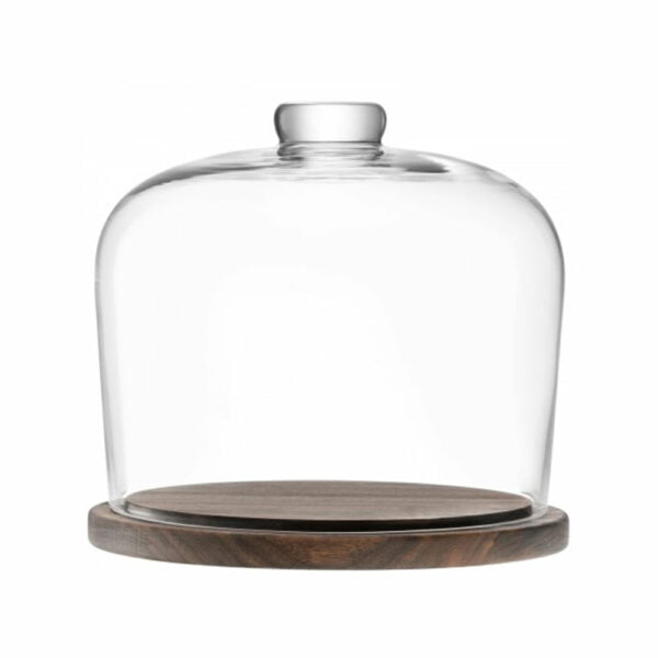 LSA City Dome & Walnut Base Ø22Cm Clear