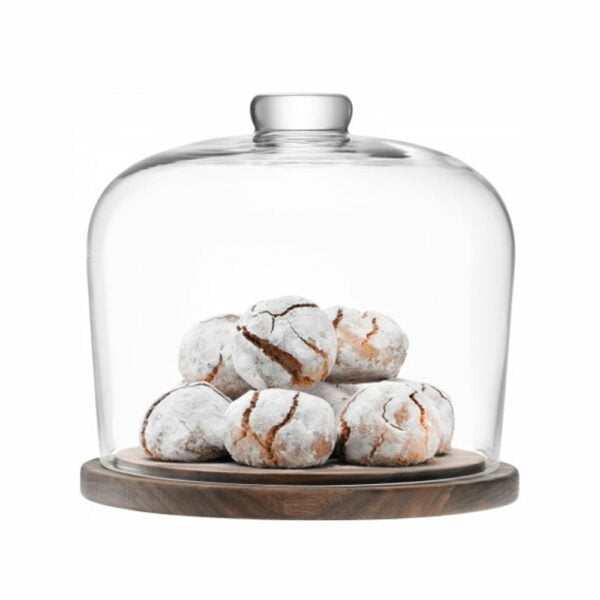 LSA City Dome & Walnut Base Ø22Cm Clear - Image 3