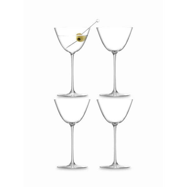 LSA Borough Martini Glass 195Ml Clear X 4