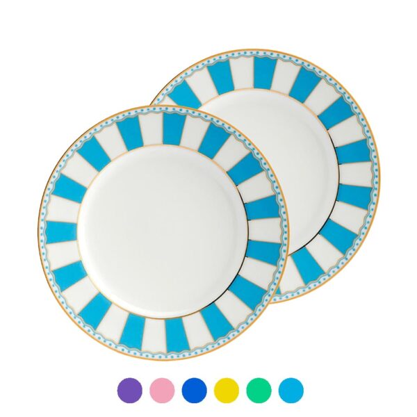 Noritake Carnivale 2Pcs Cake Plate 21Cm With Gift Box - Carnivale Collection
