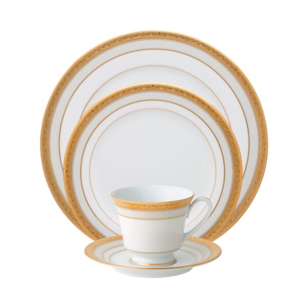 Noritake 47Pcs Dinner & Tea Set For 8 Person-Signature Mica Gold