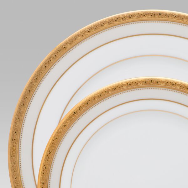 Noritake 47Pcs Dinner & Tea Set For 8 Person-Signature Mica Gold - Image 2