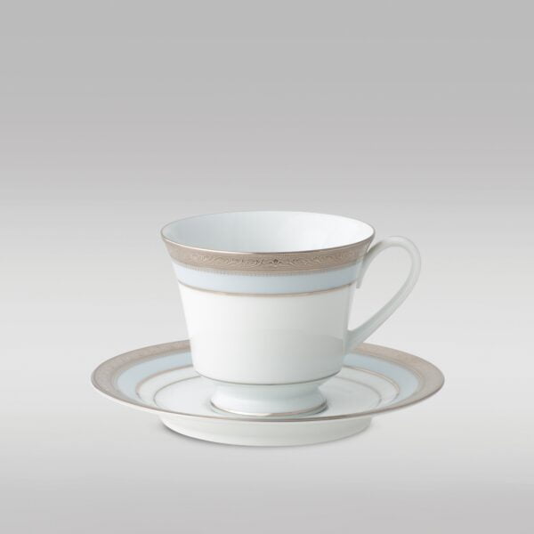 Noritake 47Pcs Dinner & Tea Set For 8 Person-Signature Mica Platinum - Image 3