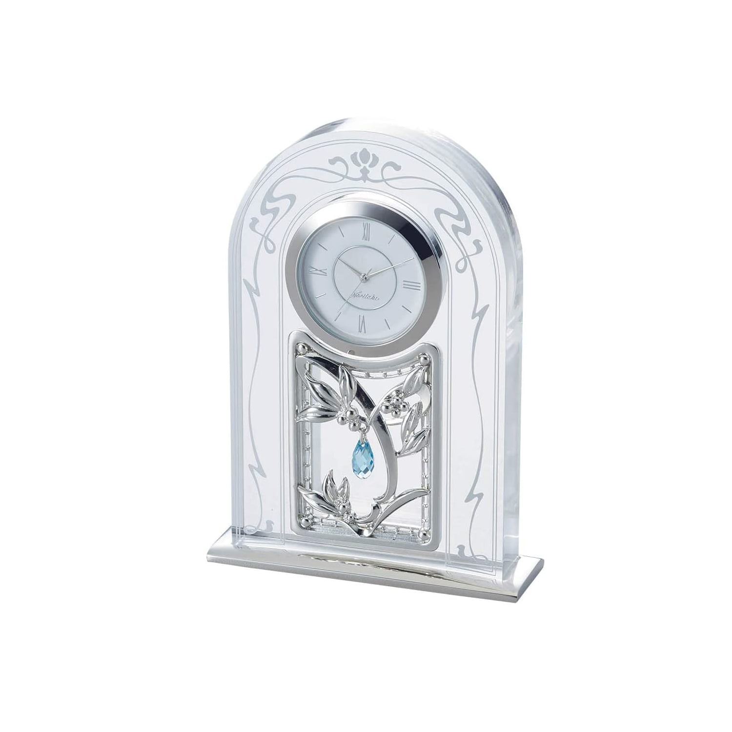 Noritake Art Nouveau Platinum Clock - Maison Collection