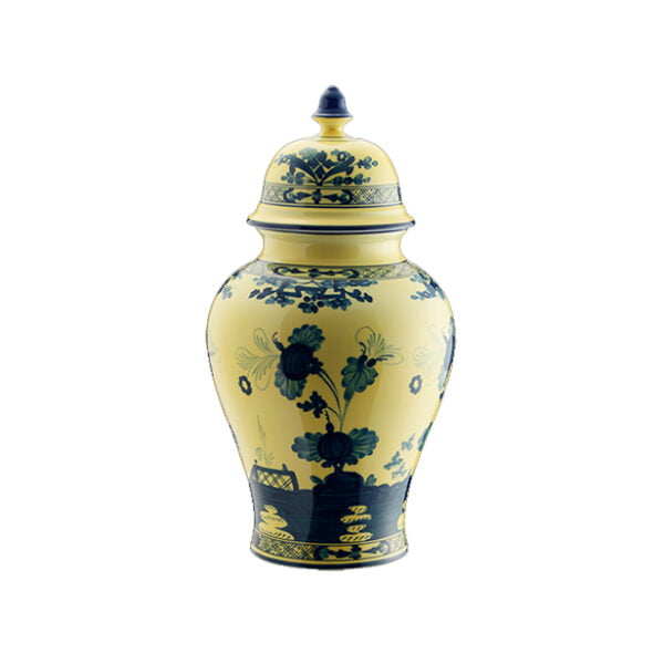 Ginori Potiche Vase With Cover Cm 38-Oriente Ita Citrino (Yellow)