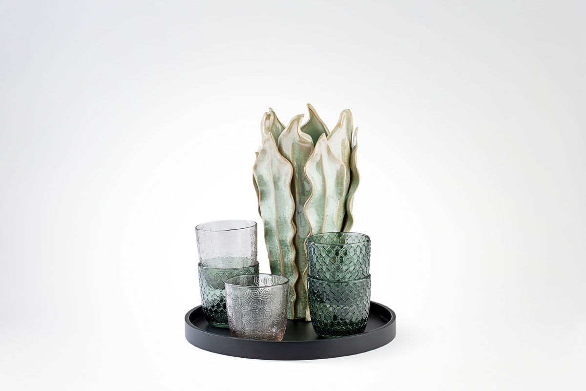 IVV Sixties Set Of 6 Tumblers - Peacock Green Asst. Pattern Cl31 - Image 2