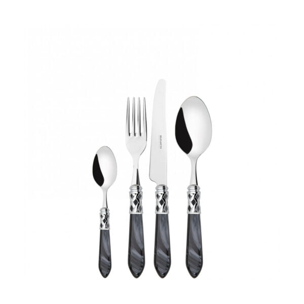 Bugatti 24Pcs Cutlery Set - 18/10 - Gold Black Handle