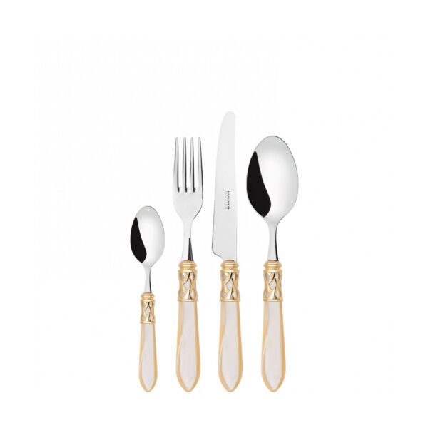 Bugatti 24Pcs Cutlery Set - 18/10 - Gold Ivory Handle