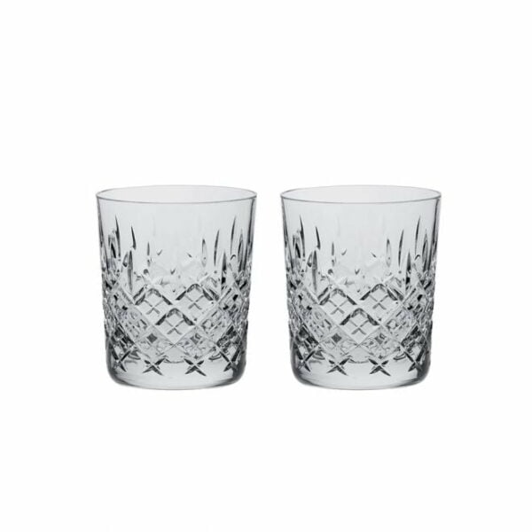 Royal Scot Crystal London - 2 Crystal Small Whisky Tumblers 87Mm (Presentation Boxed)