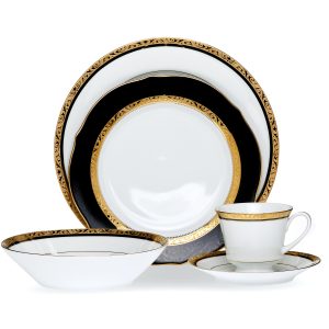 Noritake 20Pcs Dinner Set (Accent Plate) For 4 Person-Regent Gold