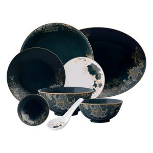 Noritake 34Pcs Asian Dinner Set for 6 Person – Verdant Meadow